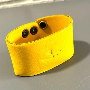 Yellow leather cuff